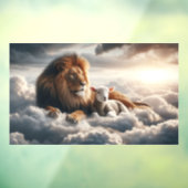 Leeuw en Lam Venster Cling Raamsticker (Vel 3)