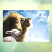 Leeuw en Lam Venster Cling Raamsticker (Vel 3)