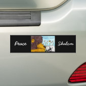 Leeuw en Lam Zachte vrede Bumpersticker (Op auto)