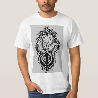 Leeuw en Sikh Khanda T-shirt