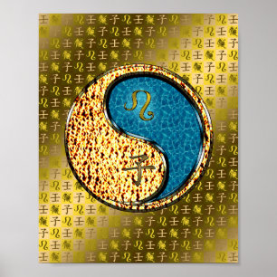 Leeuw en waterrat poster