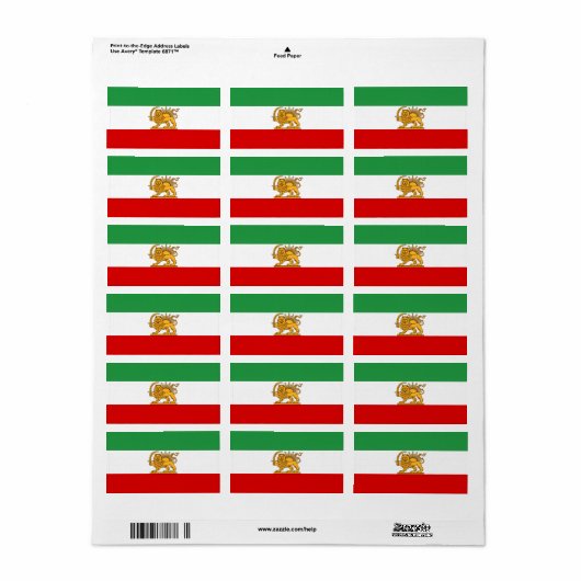 Leeuw- en Zonvlag STICKERS Retouradreslabel (Full Sheet)