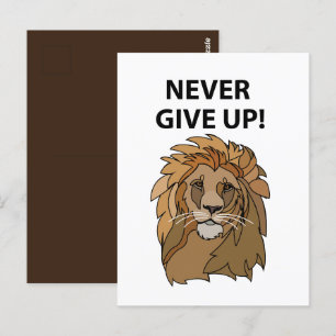 Leeuw Geeft Nooit Op Leeuw Briefkaart
