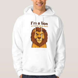 leeuw geen tijd voor schapen drama Witte Motivati Hoodie