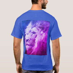  Leeuw Gezicht Modern Mannen Deep Royal Blue T-shirt