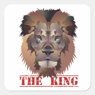 Leeuw gezicht stickers DE KONING