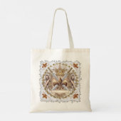 Leeuw Griffin Schild Achternaam Tote Bag (Achterkant)