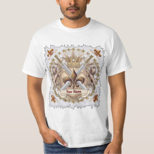 Leeuw Griffin Schild Familiewapen Achternaam T-shirt
