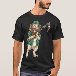 Leeuw Hengelaar Vissen hengel Vissen T-shirt