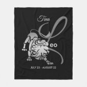 Leeuw - het Teken van de Dierenriem Fleece Deken (Voorkant)