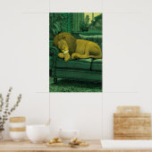 Leeuw Illustratie Print Serene Binnenmilieu (Keuken)