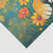 Leeuw in de bloementuin tissuepapier (Detail)