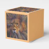 Leeuw in de galerijdoos met cadeaubon bedankdoosjes (Voorkant Zijde)