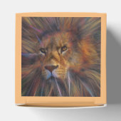 Leeuw in de galerijdoos met cadeaubon bedankdoosjes (Bovenkant)