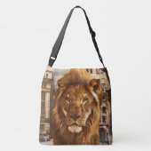 leeuw in de stad crossbody tas (Achterkant)