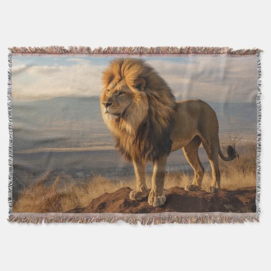 Leeuw in natuur deken (Voorkant)