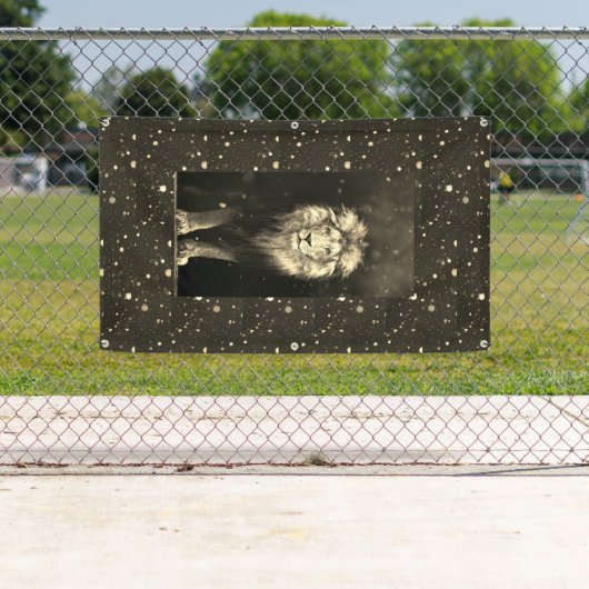 LEEUW IN SNEEUWBanner MET GROMMETS Spandoek (Insitu)