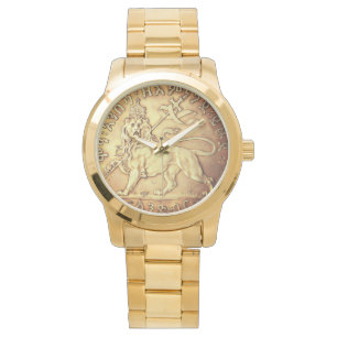 Leeuw Juda Haile Selassie I Jah Rastafari HE Horloge