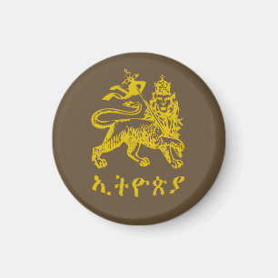 Leeuw Juda Haile Selassie I Jah Rastafari HE Magneet