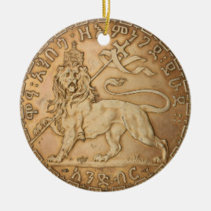 Leeuw Juda Haile Selassie I Jah Rastafari HEEM Keramisch Ornament