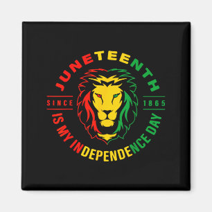 Leeuw Juneteenth sinds 1865 is mijn onafhankelijkh Magneet