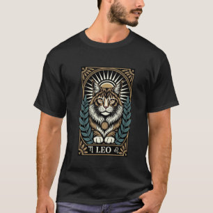 Leeuw Kat Zodiac Sun Koninklijke Manen Koninklijke T-shirt