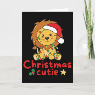Leeuw Kerst Knuffel Leeuw Kerst Kaart