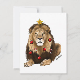 Leeuw - kerstkaart