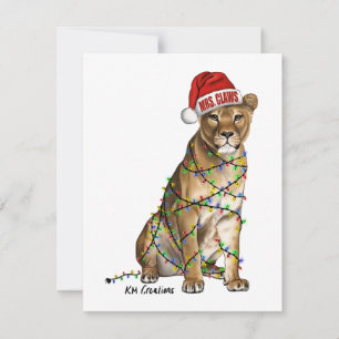 Leeuw - kerstkaart