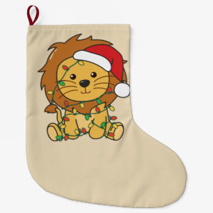 Leeuw Kerstmis Winter Dieren Vakantie Leeuwen Grote Kerstsok