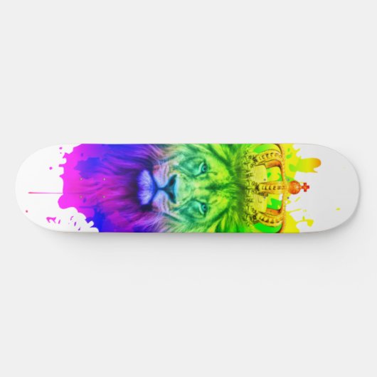 Leeuw King Skateboard Deck in Abstracte kleuren! (Horizontaal)