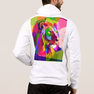Leeuw Kleurrijk Prismatisch Pop Art Design-62501 Hoodie