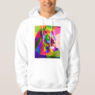 Leeuw Kleurrijk Prismatisch Pop Art Ontwerp-62501 Hoodie
