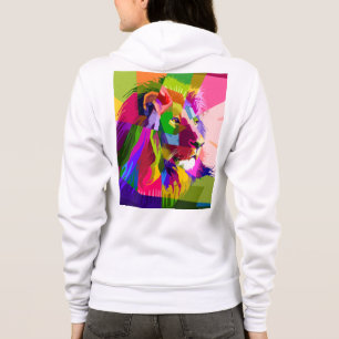 Leeuw Kleurrijk Prismatisch Pop Art Ontwerp-62501 Hoodie