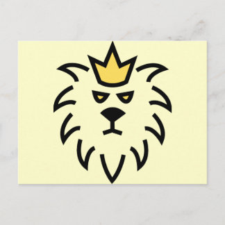 leeuw koning. briefkaart