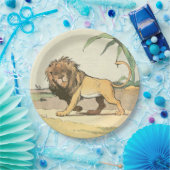 Leeuw, koning van het Oerwoud Papieren Bordje (Feest)