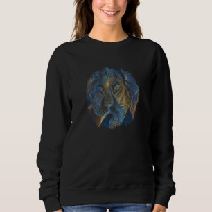 Leeuw Met Abstracte Kleuren  Schets Leo Gewoon Maa Trui