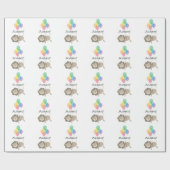 Leeuw met ballonnen cadeaupapier (Vlak)