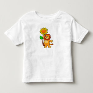 Leeuw met bloem kinder shirts
