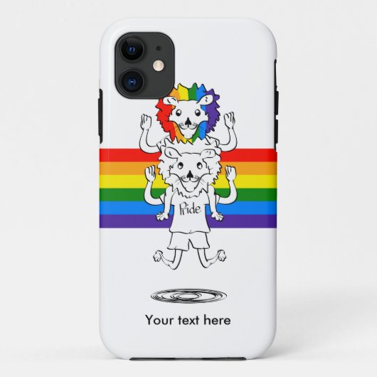 Leeuw met Gay Pride Mane Schouder Case-Mate iPhone Case (Achterkant)