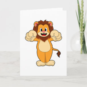 Leeuw met grote klauwen kaart