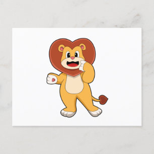 Leeuw met Hart Briefkaart