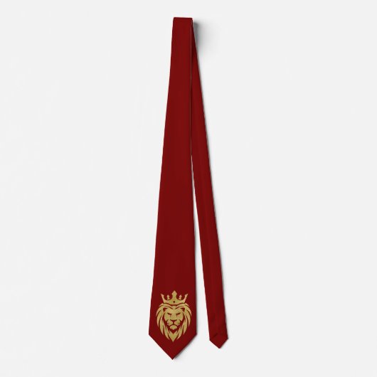 Leeuw Met Kroon - Goud Stijl 3 Stropdas (Voorkant)