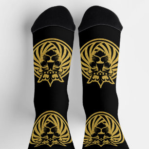 Leeuw Met Kroon - Goud Stijl 4 Sokken