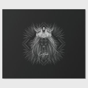 Leeuw met kroonmonogram cadeaupapier
