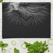 Leeuw met kroonmonogram theedoek (Gevouwen)