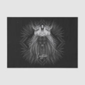 Leeuw met kroonmonogram tissuepapier (Voorkant)