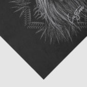 Leeuw met kroonmonogram tissuepapier (Detail)