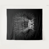 Leeuw met kroonmonogram wandkleed (Voorkant (horizontaal))