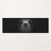 Leeuw met kroonmonogram zwart yogamat (Achterkant (horizontaal))